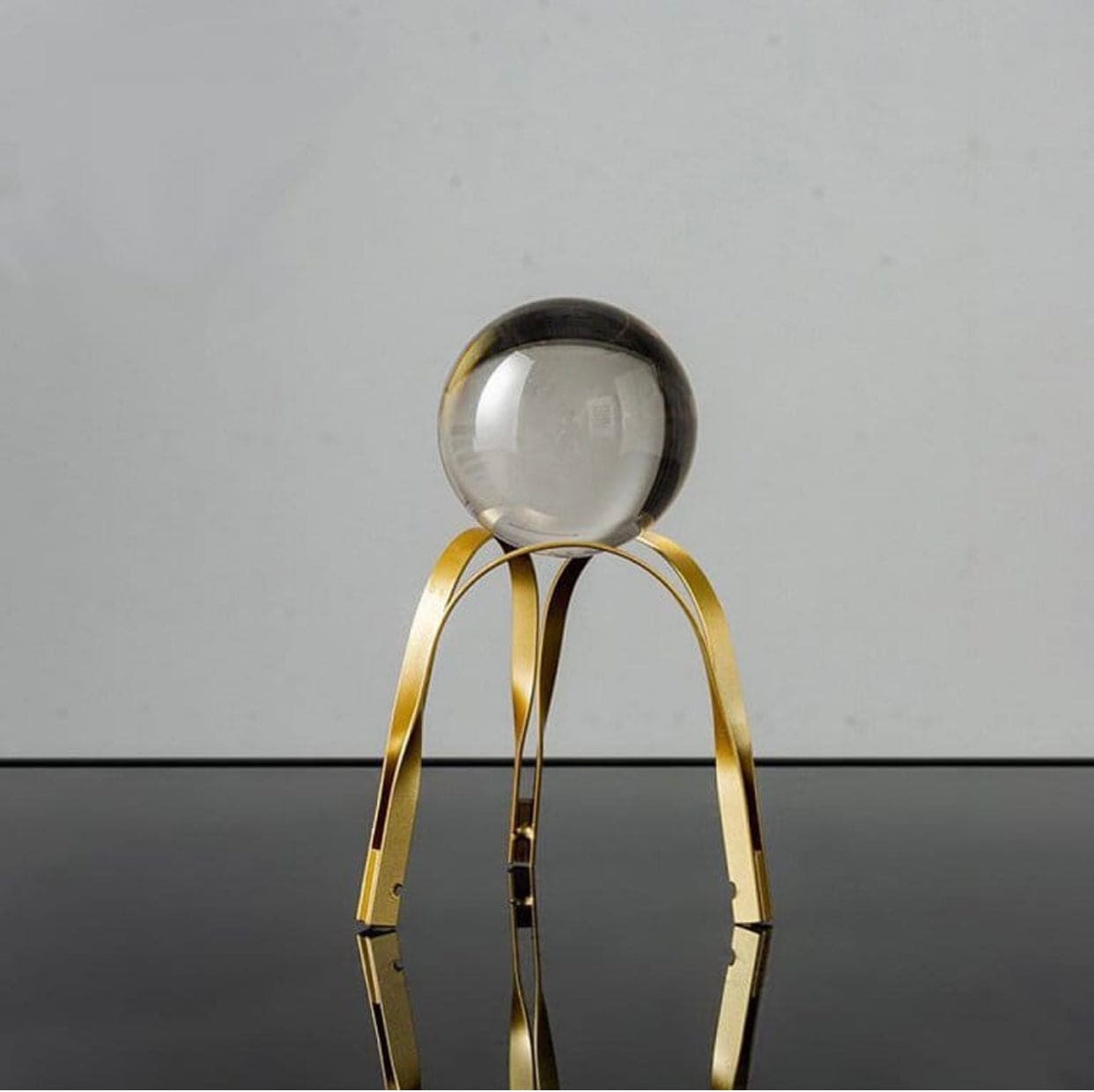 West Style Metal Brass Art Tripod, Crystal Ball Stand Decor
