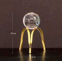 West Style Metal Brass Art Tripod, Crystal Ball Stand Decor